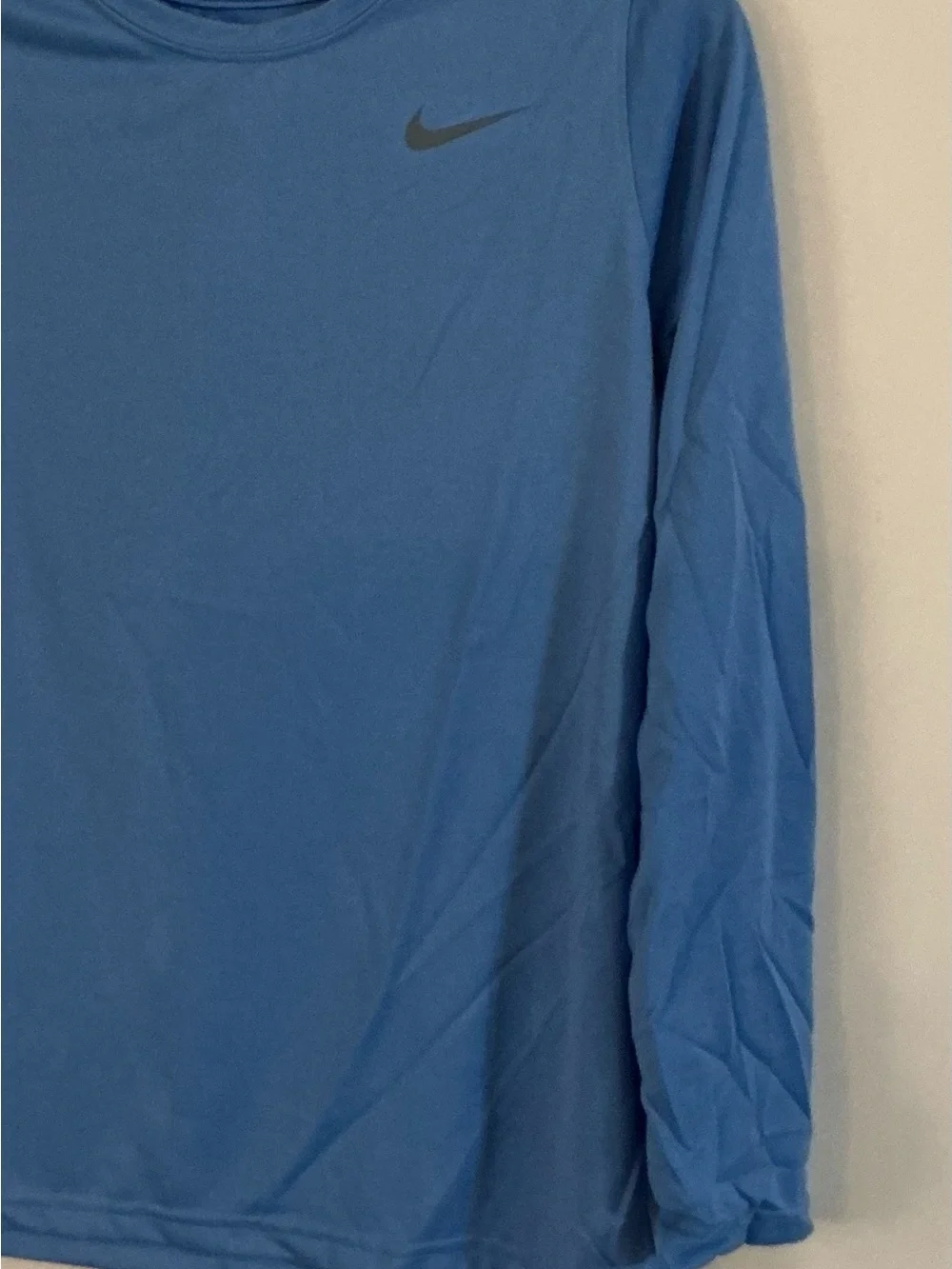 Nike Boys Long Sleeve Dri-FIT Training Shirt - Blue - Size Large - NWT